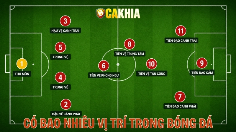 Có Bao Nhiêu Vị Trí Trong Bóng Đá
